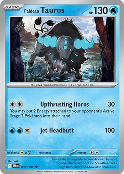 Paldean Tauros - 039/191, SV08: Surging Sparks 039/191
