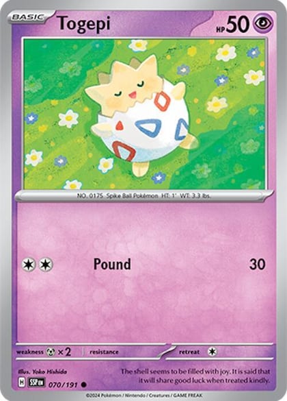 Togepi, SV08: Surging Sparks 070/191