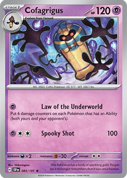 Cofagrigus, SV08: Surging Sparks 083/191