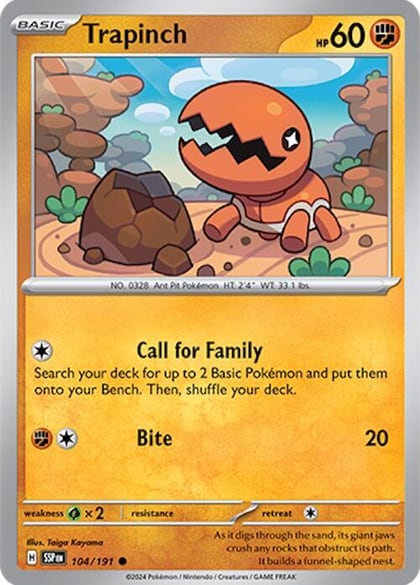 Trapinch, SV08: Surging Sparks 104/191