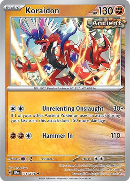 Koraidon, SV08: Surging Sparks 116/191