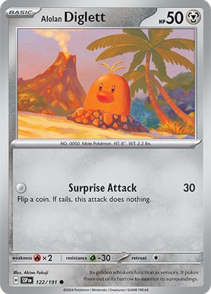 Alolan Diglett, SV08: Surging Sparks 122/191