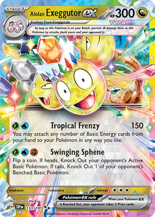 Alolan Exeggutor ex - 133/191, SV08: Surging Sparks 133/191