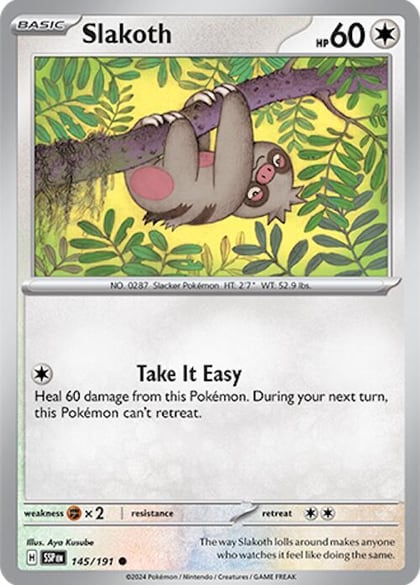 Slakoth - 145/191, SV08: Surging Sparks 145/191