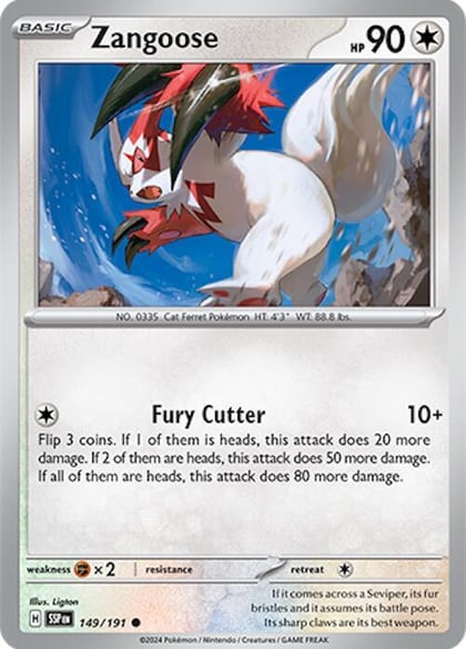 Zangoose, SV08: Surging Sparks 149/191