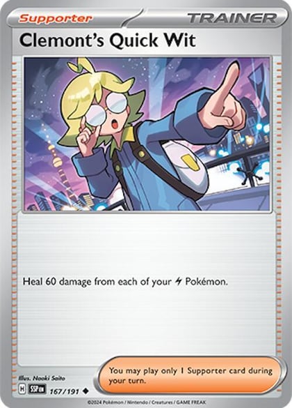 Clemont's Quick Wit - 167/191, SV08: Surging Sparks 167/191