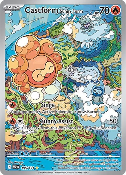 Castform Sunny Form - 195/191, SV08: Surging Sparks 195/191