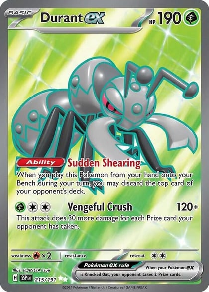 Durant ex - 215/191, SV08: Surging Sparks 215/191