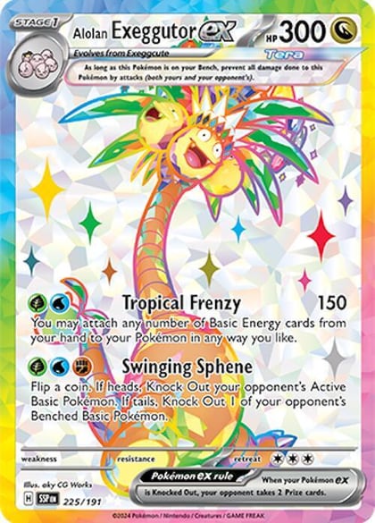 Alolan Exeggutor ex - 225/191, SV08: Surging Sparks 225/191
