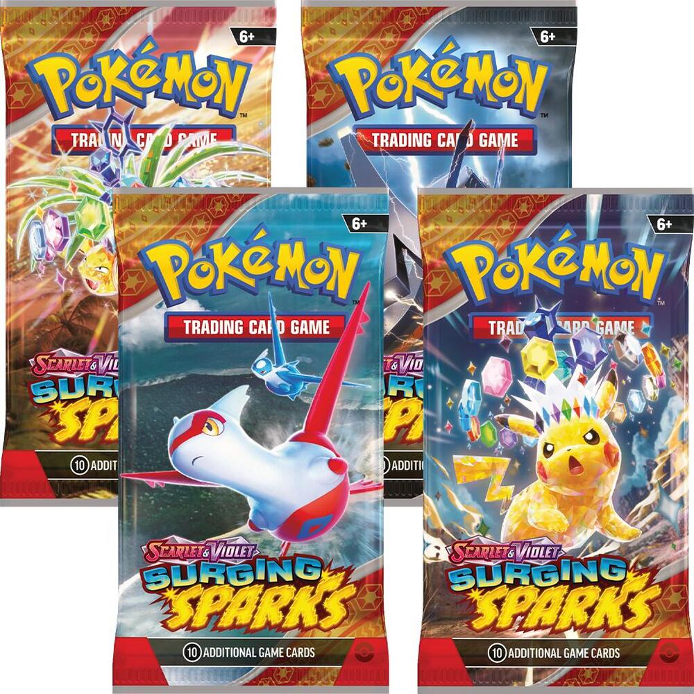 Surging Sparks Booster Pack Art Bundle [Set of 4], SV08: Surging Sparks P565605