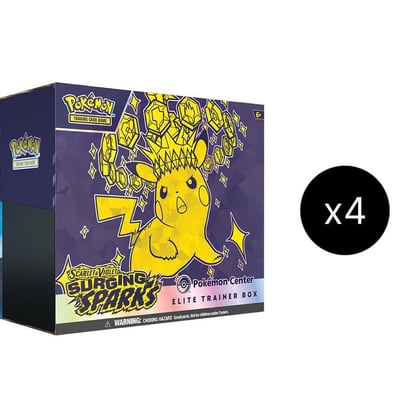Surging Sparks Pokemon Center Elite Trainer Box (Exclusive) Case, SV08: Surging Sparks P565633