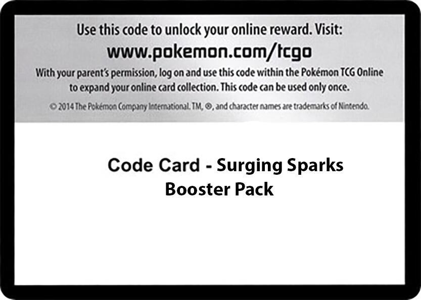 Code Card - Surging Sparks Booster Pack, SV08: Surging Sparks P594248
