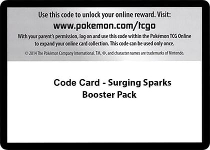 Code Card - Surging Sparks Booster Pack, SV08: Surging Sparks P594248