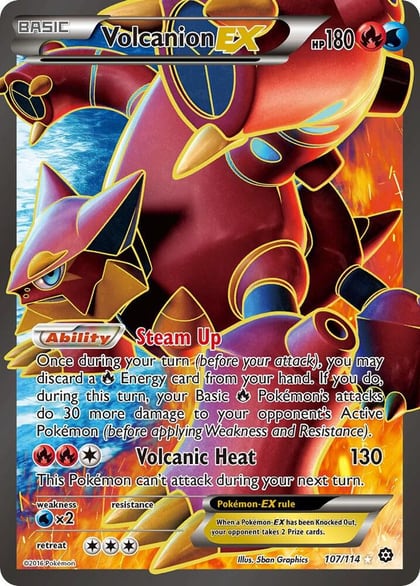 Volcanion EX (Full Art), XY - Steam Siege 107/114