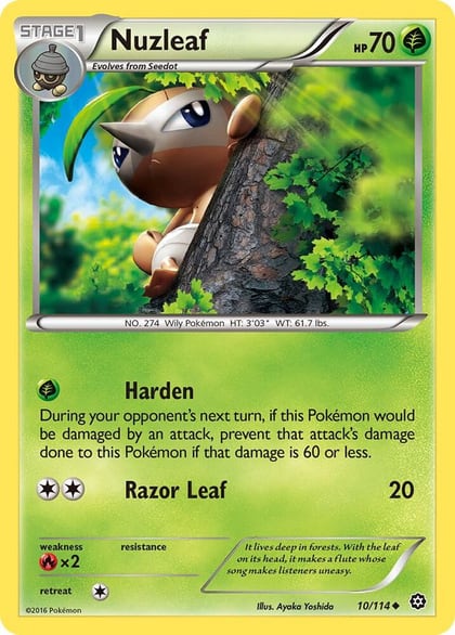 Nuzleaf, XY - Steam Siege 10/114