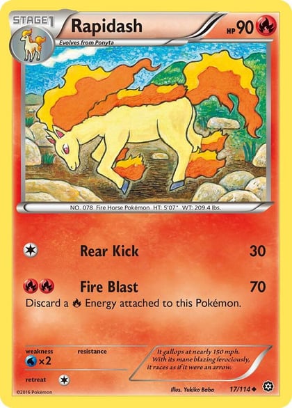 Rapidash, XY - Steam Siege 17/114