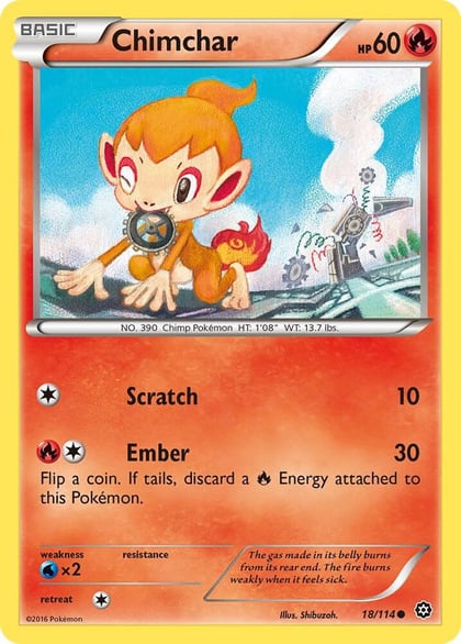 Chimchar, XY - Steam Siege 18/114