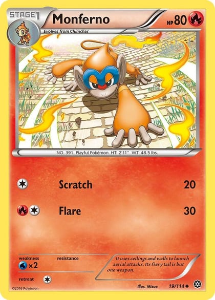 Monferno, XY - Steam Siege 19/114