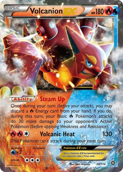 Volcanion EX, XY - Steam Siege 26/114
