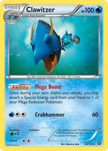 Clawitzer, XY - Steam Siege 34/114
