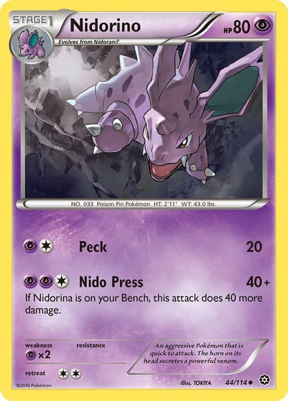 Nidorino, XY - Steam Siege 44/114