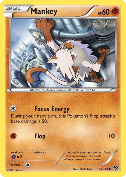 Mankey, XY - Steam Siege 52/114
