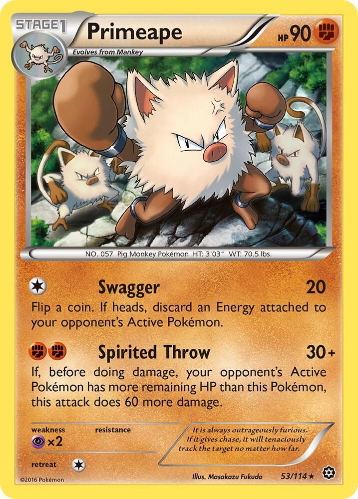 Primeape, XY - Steam Siege 53/114