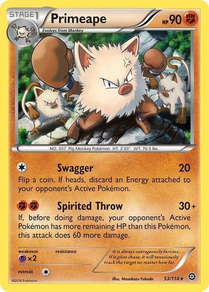 Primeape, XY - Steam Siege 53/114