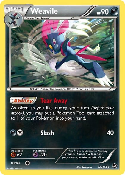 Weavile, XY - Steam Siege 61/114