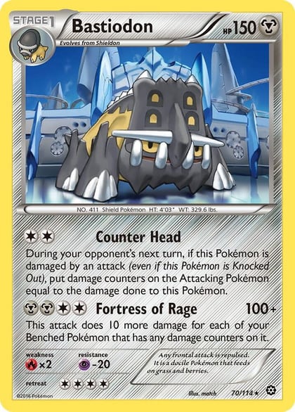 Bastiodon, XY - Steam Siege 70/114