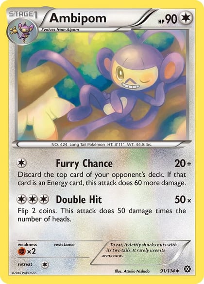 Ambipom, XY - Steam Siege 91/114
