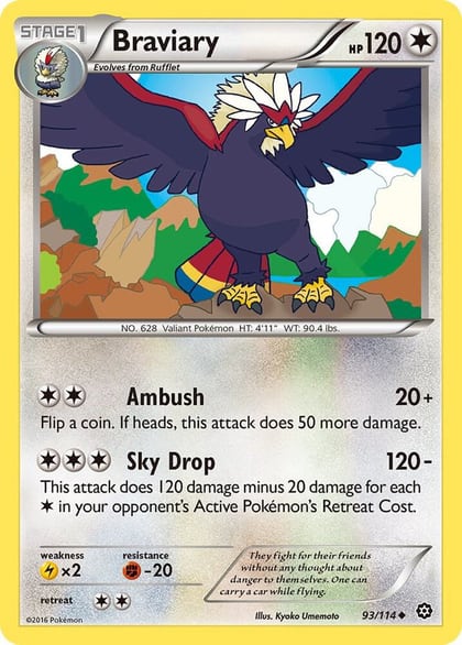 Braviary, XY - Steam Siege 93/114
