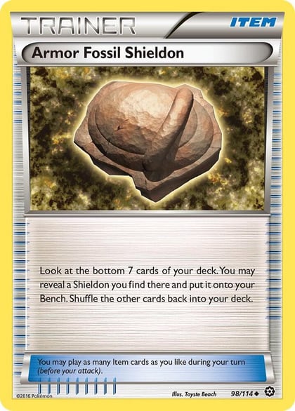 Armor Fossil Shieldon, XY - Steam Siege 98/114