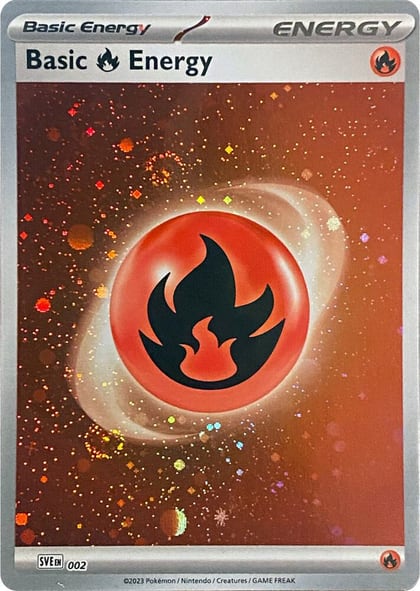Basic Fire Energy (Cosmos Holo), SVE: Scarlet & Violet Energies 002