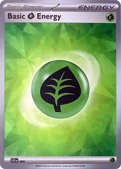 Basic Grass Energy (Cracked Ice Holo), SVE: Scarlet & Violet Energies 009