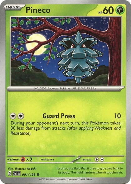 Pineco, SV01: Scarlet & Violet Base Set 001/198