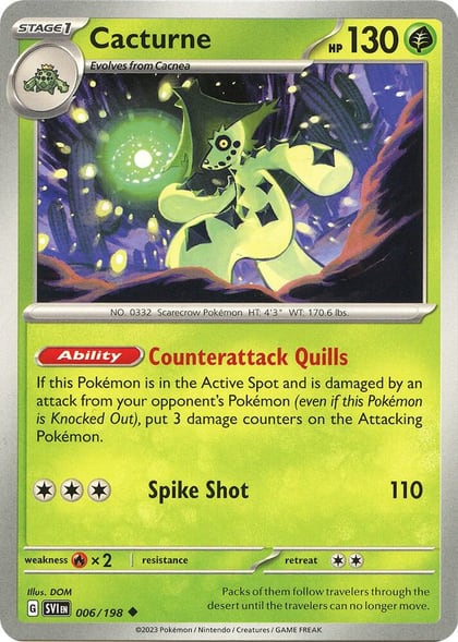 Cacturne - 006/198, SV01: Scarlet & Violet Base Set 006/198