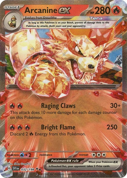 Arcanine ex - 032/198, SV01: Scarlet & Violet Base Set 032/198