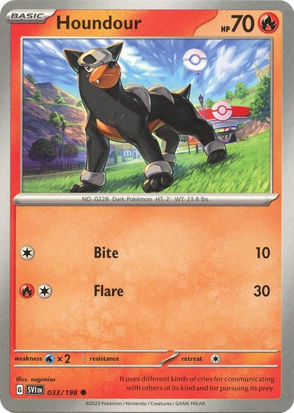 Houndour - 033/198, SV01: Scarlet & Violet Base Set 033/198