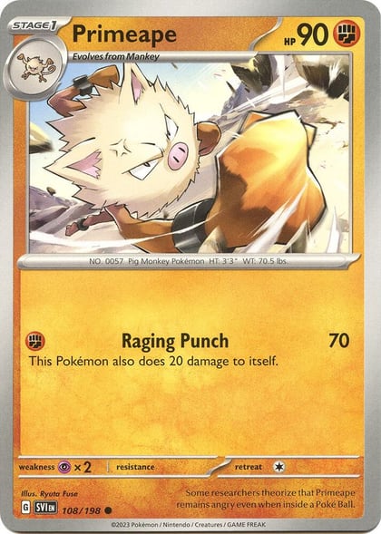 Primeape, SV01: Scarlet & Violet Base Set 108/198