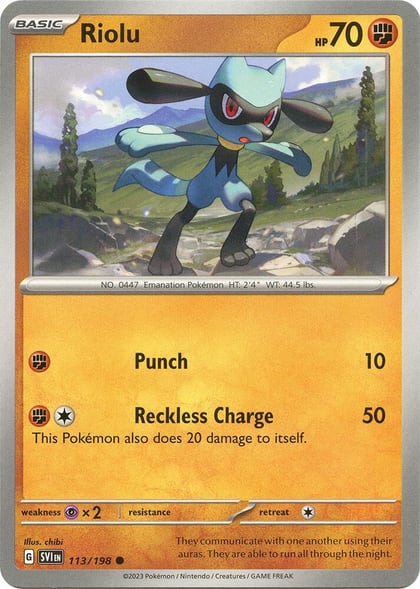 Riolu - 113/198, SV01: Scarlet & Violet Base Set 113/198