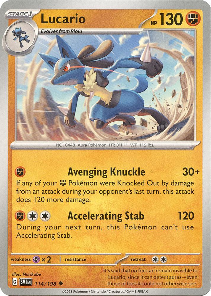 Lucario - 114/198, SV01: Scarlet & Violet Base Set 114/198