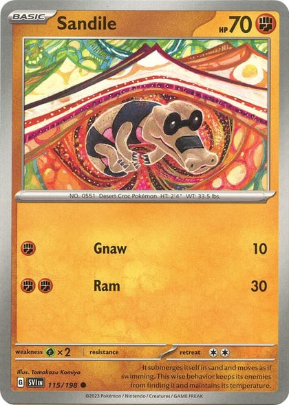 Sandile - 115/198, SV01: Scarlet & Violet Base Set 115/198