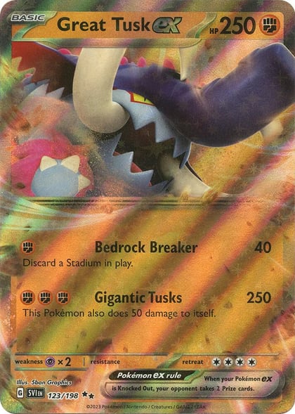 Great Tusk ex - 123/198, SV01: Scarlet & Violet Base Set 123/198