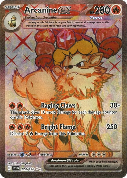 Arcanine ex - 224/198, SV01: Scarlet & Violet Base Set 224/198