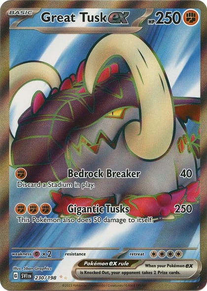 Great Tusk ex - 230/198, SV01: Scarlet & Violet Base Set 230/198