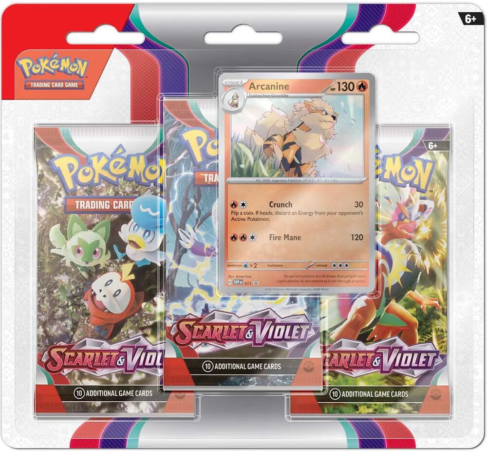 Scarlet & Violet 3 Pack Blister [Arcanine], SV01: Scarlet & Violet Base Set P478761