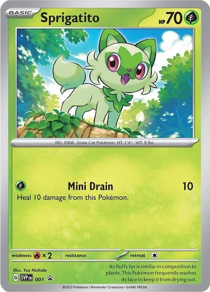 Sprigatito - 001, SV: Scarlet & Violet Promo Cards 001