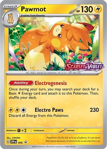 Pawmot - 006 (Prerelease), SV: Scarlet & Violet Promo Cards 006