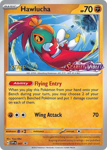 Hawlucha - 007 (Prerelease) [Staff], SV: Scarlet & Violet Promo Cards 007